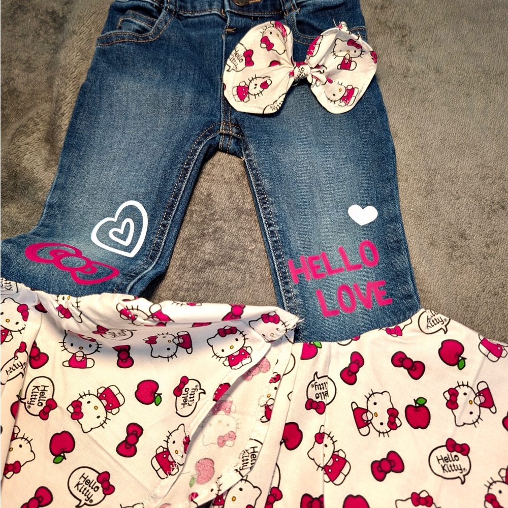 Hello Kitty Bell Bottom Jeans
